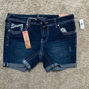 NWT Cuffed Denim Shorts